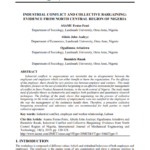 Industrial Conflict and Collective Bargaining: Evidence from North Central Region of Nigeria